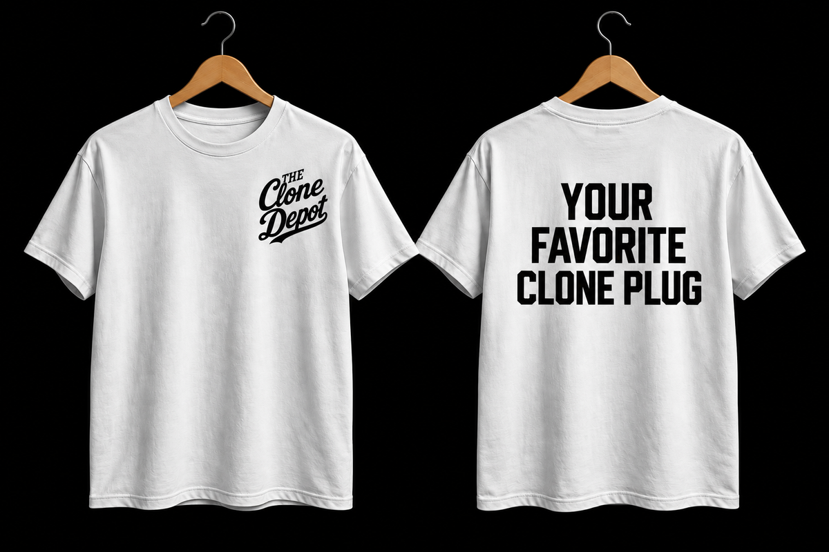 Clone Plug T-shirt (White/Black)