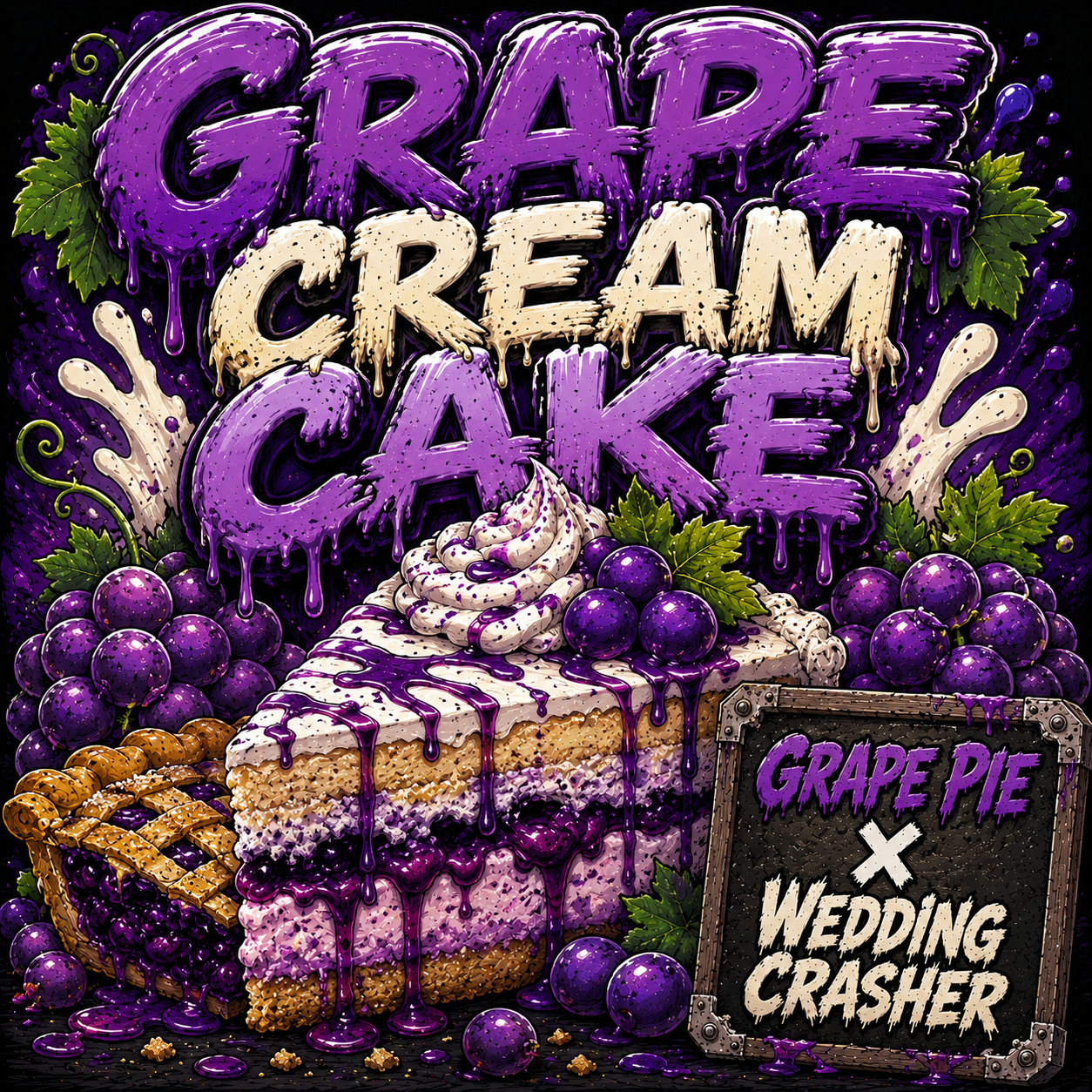 GRAPE CREAM CAKE